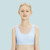 Girls Development Fixed Cup Seamless Underwear Student Vest Bra, Size: F1 52.5-62.5kg(Light Blue)