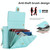 For Samsung Galaxy Z Flip5 Rhombic Texture Card Bag PU Phone Case with Long Lanyard(Mint Green)