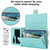 For Samsung Galaxy Z Flip5 Rhombic Texture Card Bag PU Phone Case with Long Lanyard(Mint Green)