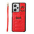 For Xiaomi Redmi Note 12 Pro 5G Global Vertical Card Bag Ring Holder Phone Case with Dual Lanyard(Red)