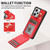 For Xiaomi Redmi Note 12 Pro 5G Global Vertical Card Bag Ring Holder Phone Case with Dual Lanyard(Red)