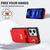 For Xiaomi Redmi Note 12 Pro 5G Global Vertical Card Bag Ring Holder Phone Case with Dual Lanyard(Red)