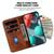 For Infinix Hot 20 7-shaped Embossed Leather Phone Case(Brown)