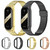 For Xiaomi Mi Band 8 Mijobs CS Case Milan Buckle Metal Watch Band(Black)