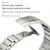 22mm Three Strains Vertical Riser Turtle Buckle Titanium Metal Watch Band(Silver)