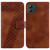 For Infinix Hot 11 2022 7-shaped Embossed Leather Phone Case(Brown)