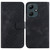 For Infinix Hot 30i/X669C 7-shaped Embossed Leather Phone Case(Black)