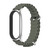 For Xiaomi Mi Band 8 Mijobs Plus Case Marine Silicone Breathable Watch Band(Khaki Green Silver)