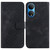 For Honor X7 7-shaped Embossed Leather Phone Case(Black)