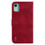 For Nokia C12 7-shaped Embossed Leather Phone Case(Red)