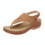 PU Leather Flip Flop Sandals Roman Style Adjustable Strap Sandals, Size: 42(Brown)