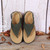 PU Leather Flip Flop Sandals Roman Style Adjustable Strap Sandals, Size: 42(Brown)