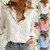 Spring And Autumn Casual Loose Long-Sleeved Breathable Linen Shirt, Size: XXL(Star Gray)
