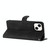 For iPhone 15 Plus Flower Butterfly Embossing Pattern Leather Phone Case(Black)