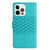 For iPhone 15 Pro Max Diamond Embossed Skin Feel Leather Phone Case(Blue)