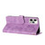 For iPhone 13 Pro Flower Embossing Pattern Leather Phone Case(Purple)