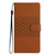 For iPhone 15 Plus Diamond Embossed Skin Feel Leather Phone Case(Brown)