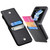 For Samsung Galaxy Z Flip5 JUNSUNMAY Lichee Pattern Leather Skin PC Folding Phone Case with Pen Slot(Brown)