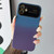 For iPhone 12 Gradient PC + TPU Shockproof Phone Case(Dark Blue Purple)