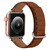 For Apple Watch 2 38mm Reverse Buckle Magnetic Silicone Watch Band(Silver Buckle Brown)