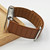 For Apple Watch 2 38mm Reverse Buckle Magnetic Silicone Watch Band(Silver Buckle Brown)