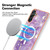 For Samsung Galaxy A34 5G Marble Pattern Dual-side IMD Magsafe TPU Phone Case(Purple 002)