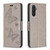 For Samsung Galaxy A25 5G Embossing Two Butterflies Pattern Leather Phone Case(Grey)
