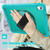 For iPad 10th Gen 10.9 2022 Heavy Duty Hybrid Tablet Case with Handle & Strap(Light Blue)