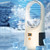 Desktop USB Charging Bladeless Fan Portable Vertical LED Digital Display Fan, Color: Milk Coffee
