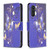 For Samsung Galaxy A25 5G Colored Drawing Pattern Leather Phone Case(Purple Butterfly)