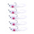 HENGJIA 5pcs/bag 7cm 10g Spinnerbait Soft Bait Pack Lead Fish Fake Bait Curly Tailed Worm Bagged Fish Bait(3)