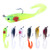 HENGJIA 5pcs/bag 7cm 10g Spinnerbait Soft Bait Pack Lead Fish Fake Bait Curly Tailed Worm Bagged Fish Bait(3)