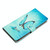 For Samsung Galaxy A25 5G Colored Drawing Leather Phone Case(Blue Butterfly)