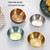 4pcs/set Stainless Steel Circular Dipped Dishes Seasoning Gastric Dish, Color: Rose Gold