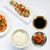 4pcs/set Stainless Steel Circular Dipped Dishes Seasoning Gastric Dish, Color: Rose Gold