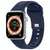 For Apple Watch 4 44mm Square Buckle Silicone Watch Band(Midnight Blue) For Apple Watch 4 44mm Square Buckle Silicone Watch Band(Midnight Blue)
