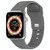 For Apple Watch 7 41mm Square Buckle Silicone Watch Band(Dark Grey)