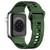 For Apple Watch SE 44mm Square Buckle Armor Style Silicone Watch Band(Plating Green)