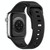 For Apple Watch 7 45mm Square Buckle Silicone Watch Band(Black)