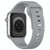 For Apple Watch 7 41mm Square Buckle Silicone Watch Band(Light Grey)