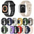 For Apple Watch 4 44mm Square Buckle Armor Style Silicone Watch Band(Black)