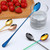 2pcs 304 Stainless Steel Long Handle Thickened Pointed Spoon Coffee Ice Drink Mixing Spoon, Color: Titanium Gold