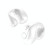 Dual Ear Bone Conduction Wireless Bluetooth Earphones Ear Clip Wear Mini Sport(White)