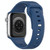 For Apple Watch 38mm Square Buckle Silicone Watch Band(Dark Blue)