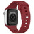 For Apple Watch 42mm Square Buckle Silicone Watch Band(Wine Red)
