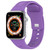 For Apple Watch 42mm Square Buckle Silicone Watch Band(Purple)