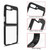 For Samsung Galaxy Z Flip5 Frosted TPU + Transparent PC Phone Case(Black)