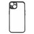 For iPhone 14 Frosted TPU + Transparent PC Phone Case(Black)