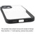 For iPhone 14 Frosted TPU + Transparent PC Phone Case(Black)