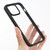 For iPhone 15 Pro Frosted TPU + Transparent PC Phone Case(Black)